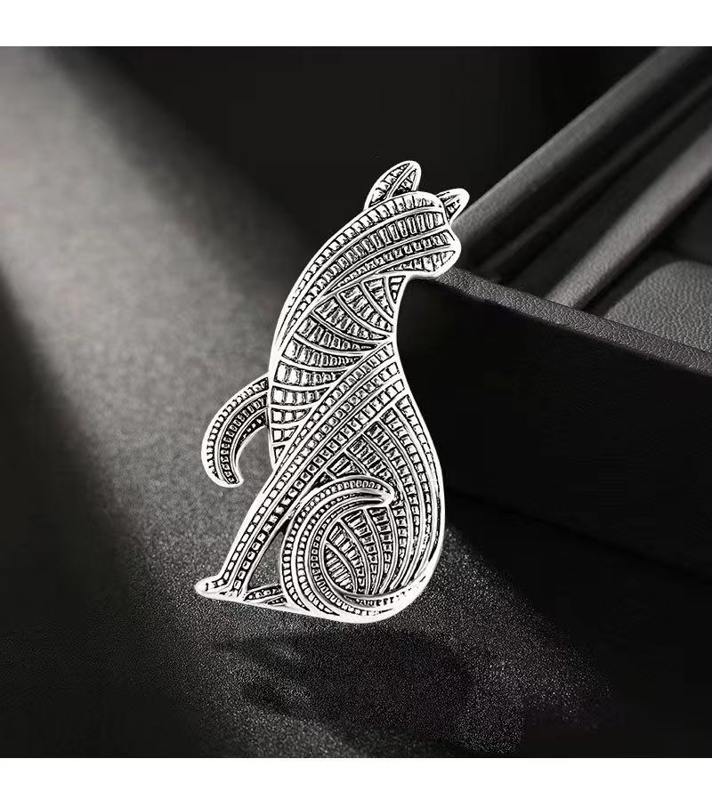 Unisex Gender Retro Pin Cat Alloy Plating Unisex Corsage