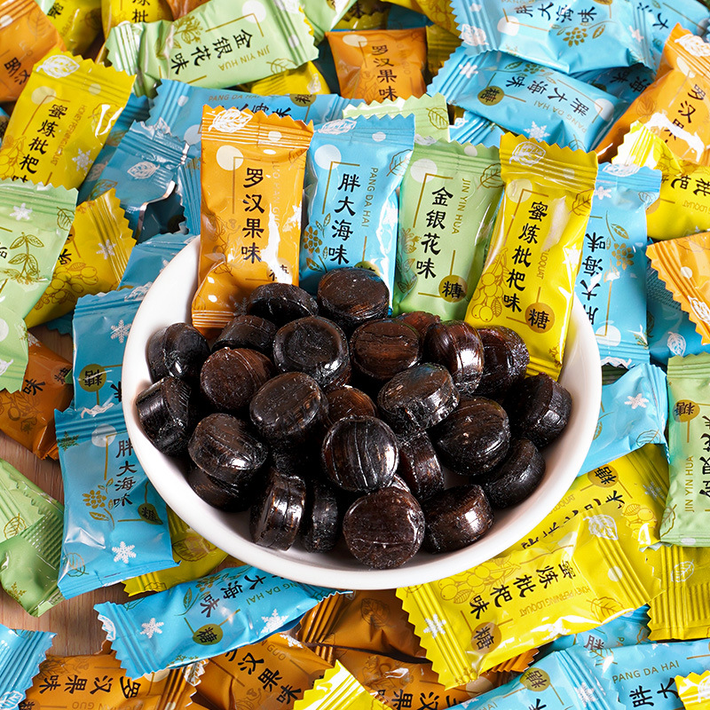 Lozenge Mints Cool Hard Candies Energy Boosted Candies wholesale Guaiazole Monk Fruit Loquat Fresh Breath Candies Snacks