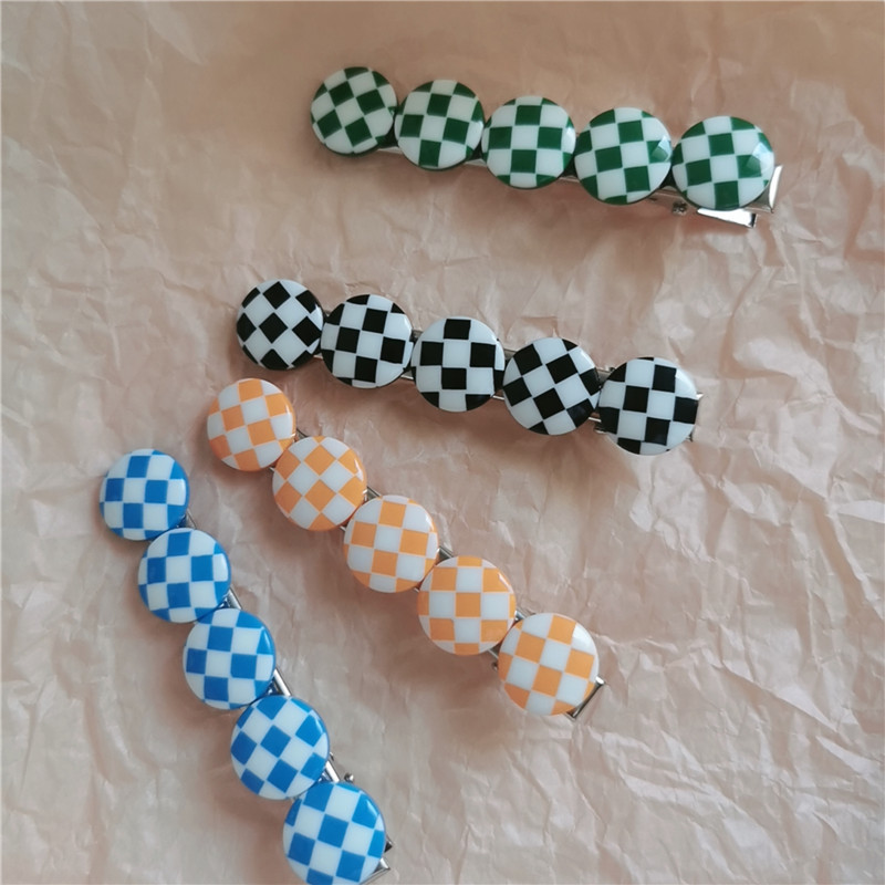 Wholesale Jewelry Plaid Acetate Hairpin Nihaojewelry display picture 16