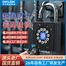 指纹智能密码锁挂锁带钥匙入户门防水远程遥控电子锁大门仓库锁