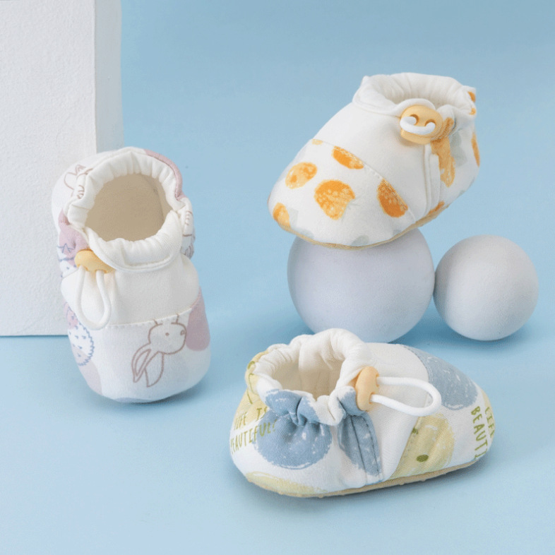 Class a Pure Cotton Baby Shoes for 0-3-12 Months to 1 Year Old, Soft-Soled Shoes for Boys and Girls, Pre-Walking Shoes, Customizable for Learning to Walk