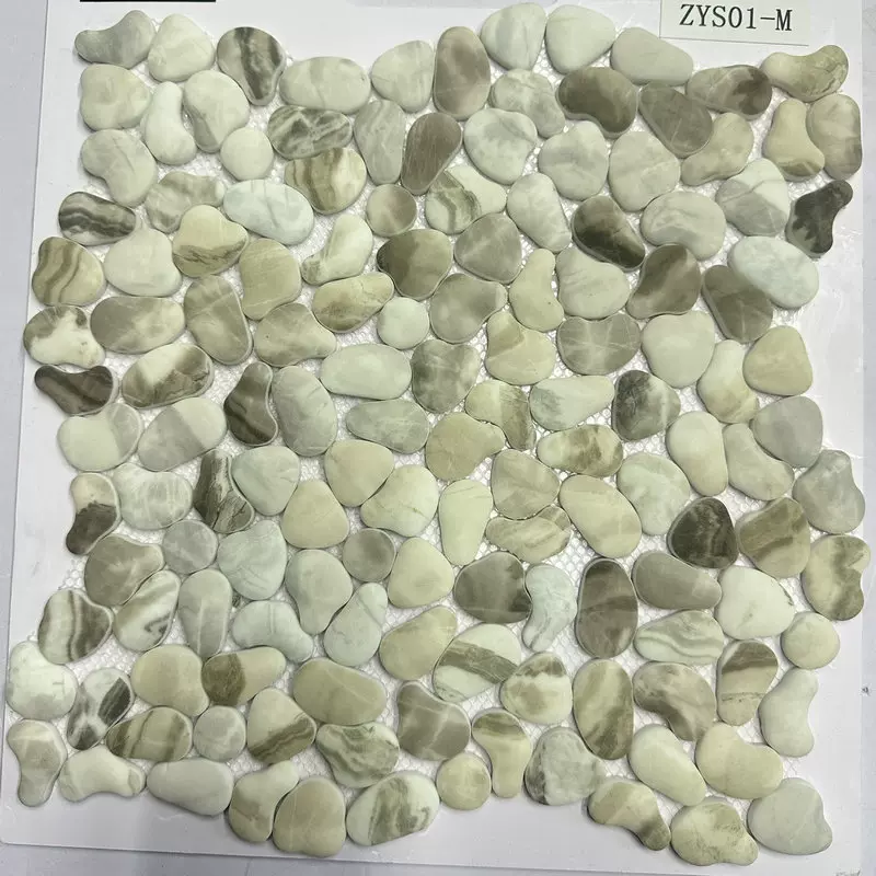 玻璃粉干压喷墨自由石马赛克瓷砖拼花园林景观瓷砖鱼池马赛克厂家