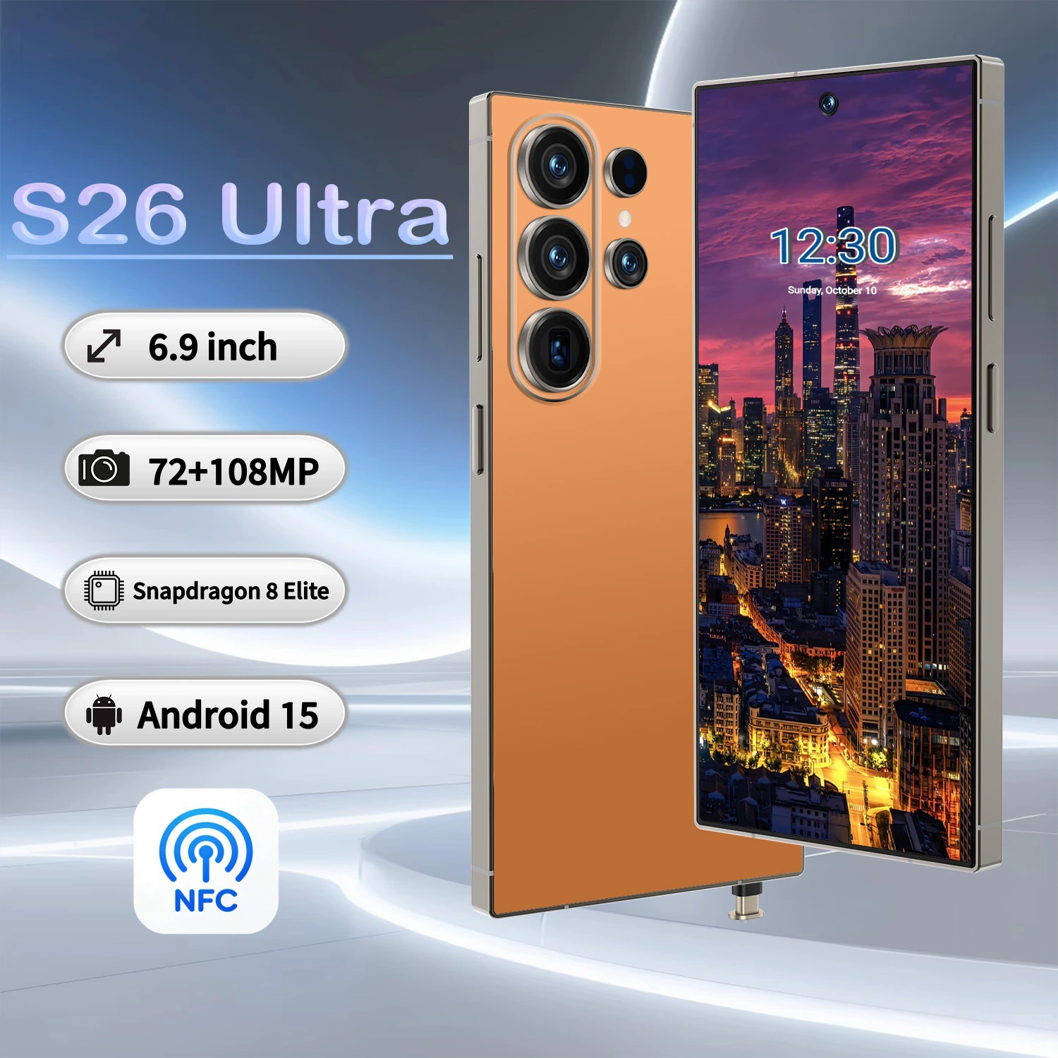 «Граница торговли» S26, смартфон, мобильный телефон, 6,9 дюйма, Android, NFC