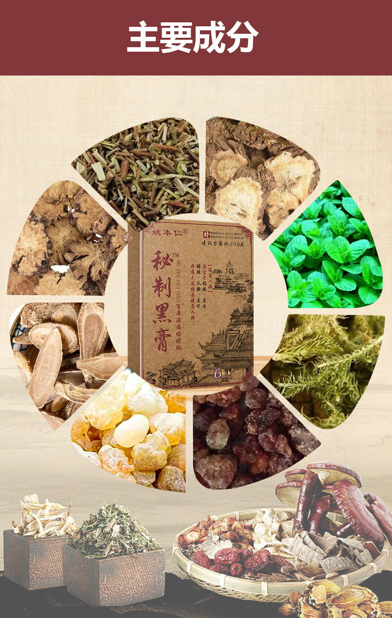 Yao Benren Secret Old Black Herbal Plaster for Neck Shoulder and Joint Care Self Heating Patch 6 Patches per Box in use