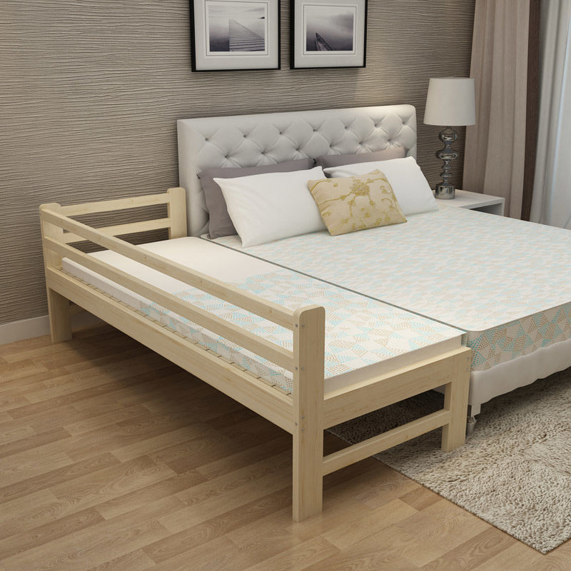 Mosaic Widen Bedside solid wood Children bed guardrail single bed Boys and girls Little bed pine