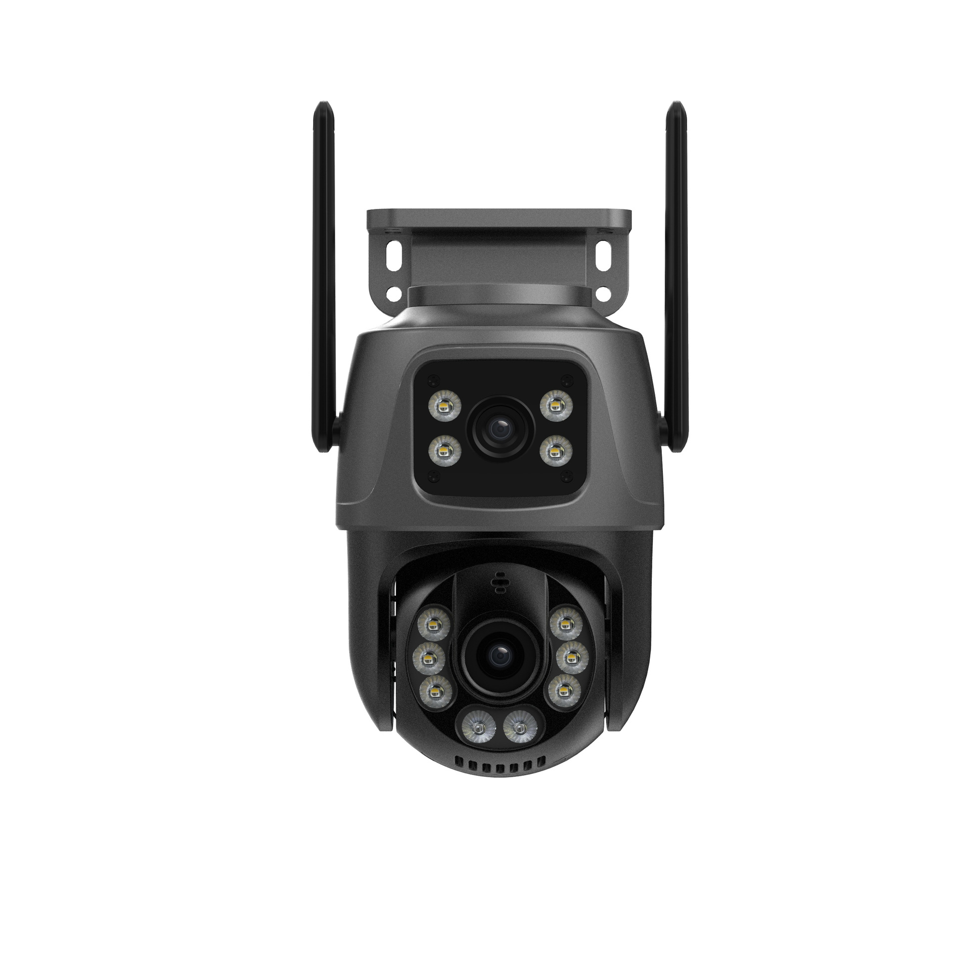 icsee枪球双目无线wifi球机6MP全彩户外防水摄像机8MP灰黑外观手