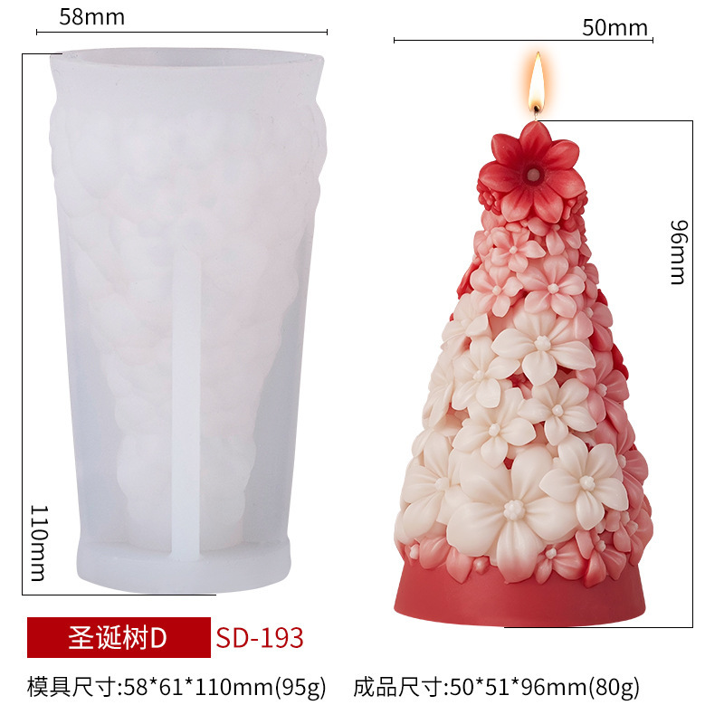 Sanxin クリスマスツリーアロマキャンドルシリコンモールドクリスマス DIY ディフューザー石膏研削ツールクロスボーダー供給|undefined