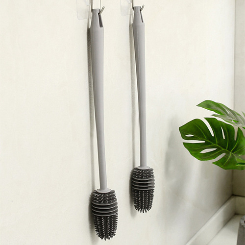 Cup washing artifact, bottle brush, long handle, no dead angle, silicone tea cup brush, household thermos cup brush, cleaning brush