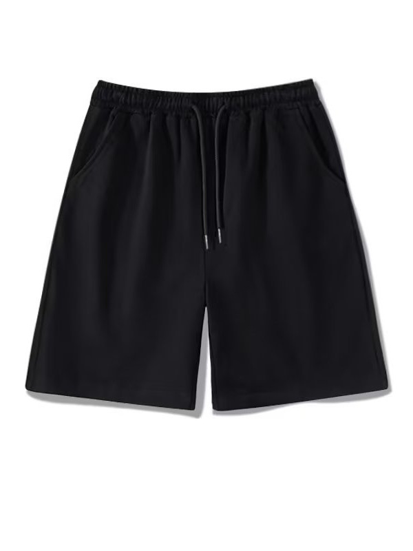 Pantalones de moda para hombres, pantalones casuales coreanos sueltos, versátiles, cinco puntos, pantalones de playa de nuevo tamaño grande de verano