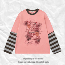 TKPA��ʽ�͹ŉT�fӡ���l�y�L��T����Ů���ɷ�ɫ������ins���^����