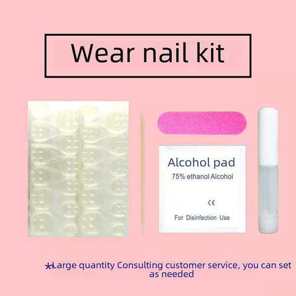 Four-piece set of wear nail kit finished jelly glue orange stick alcohol cotton glue wear nail tool