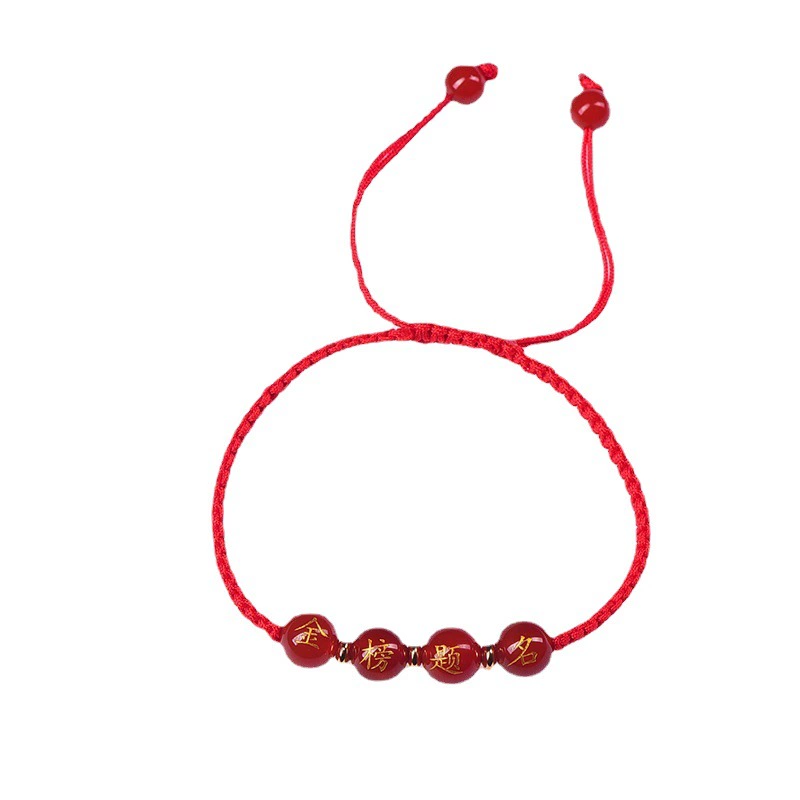 Органический оникс красная верёвочная bracelet, оптовая продажа