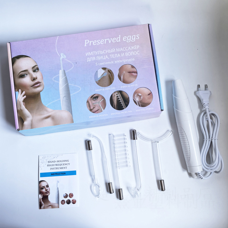 Household Beauty Instrument High Frequency Ozone Electrotherapy Stick Portable Acne Removal and Mite Removal High Frequency Electrotherapy Instrument 09A Russian