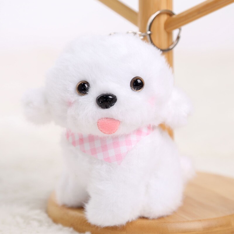 かわいい子犬ペンダントウエストハイランド犬ぬいぐるみおもちゃ人形バックパックキーホルダーペンダントガールフレンドギフト|undefined