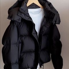 羽绒棉服短款2025新款连帽加厚棉衣面包外套宽松时尚冬季棉袄