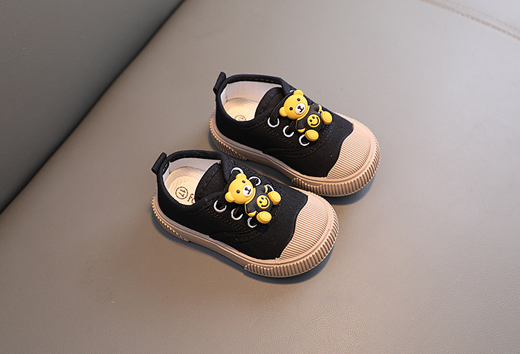 2022 Frühling Herbst Baby Cartoon Bär Weiche Sohle Walking für Jungen und Mädchen, Säuglingsschuhe, Segeltuchschuhe_voghion.com