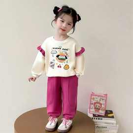 【彩虹钱包】儿童纯棉卫衣套装立体玩偶春秋季2025长袖上衣两件套