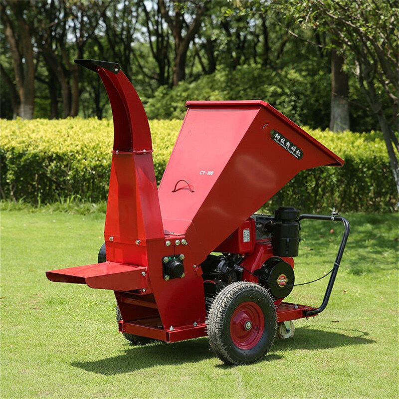 源头工厂 农场果园树枝粉碎机 电启动柴油碎枝机 干湿枝条打碎机
