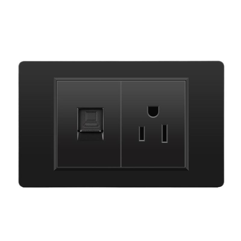 外国貿易スイッチソケット黒 PC パネル壁東南アジアタイ 6 穴台湾ソケット 20Wtype-c|undefined