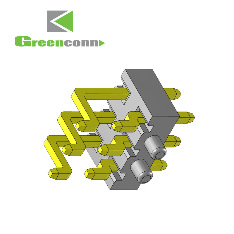 greenconn排针Pin距2.00mm双排单塑90度弯脚2Pin-25Pin排针连接器