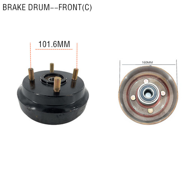 Four-wheel electric golf cart brake pads brake cylinder brake drum 160 mechanical hydraulic brake accessories