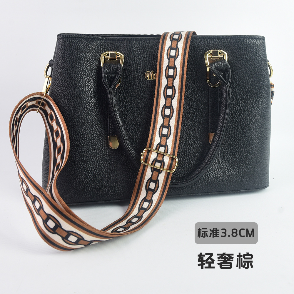 Bolso bandolera con accesorios ultra anchos, bolso de color, correa gruesa, correa de repuesto alargada, correa de hombro de bolso universal ajustable