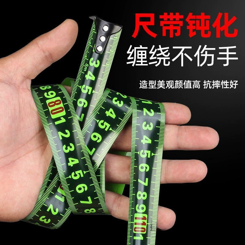 Manufacturer wholesale fluorescent thickened wear-resistant widened 3/5/7.5/10 household construction site meter tape tape with high precision