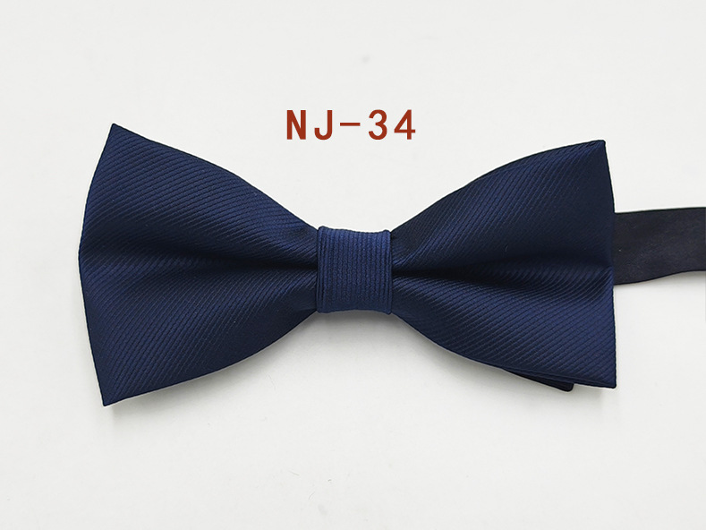 Pajarita de padrino de los hombres directos de la fábrica estilo británico coreano rojo y negro pajarita hombres de un solo pliegue poliéster seda jacquard en stock