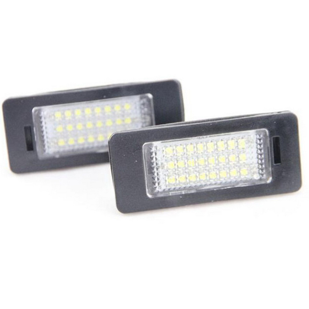 Suitable for Volkswagen Golf 10-12 T4 90-03 93-04 license plate lights, 24 LED white lights with black frames, 2 pieces