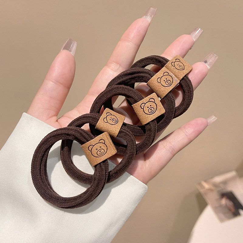 Cuerda para el cabello de dibujos animados, alta elasticidad y durabilidad, banda elástica para atar la cabeza, bola para mujer, lazo para el cabello, cuerda para la cabeza, nueva funda de cuero, accesorios para el cabello, todo fósforo