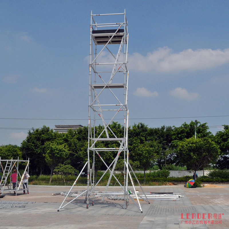 炉内装饰脚手架 新型快装铝架 推荐易达牌盘扣式铝合金移动脚手架