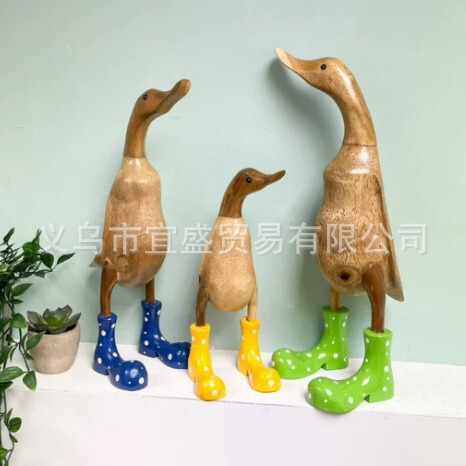 Cross-border duck colorful shoes decoration home courtyard creative art suit duck cute duck resin craft Cross-border duck colorful shoes decoration home courtyard creative art suit duck cute duck resin craft