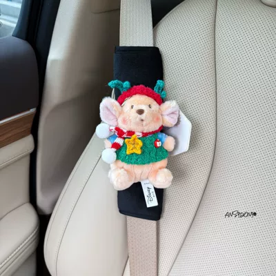 Little Bean Flower Car Seatbelt: Sürətlər qutusu və əl tormozu başlıqları - black-velvet-shoulder-pads-elk-suit-red-authentic-little-bean-flower-single