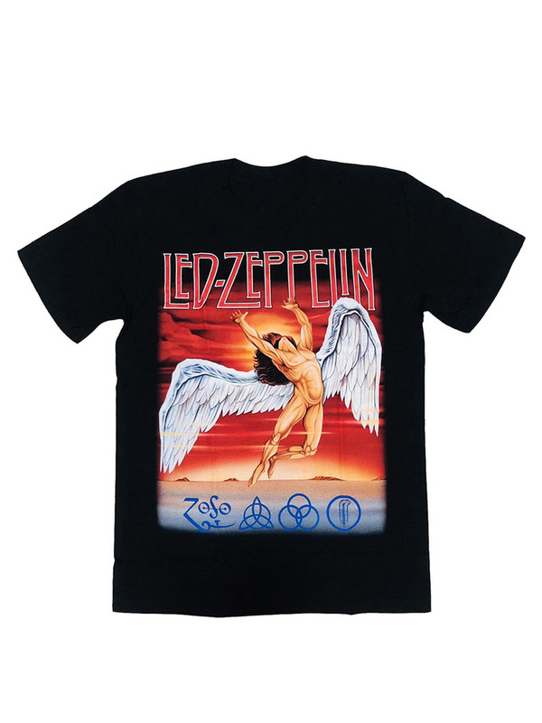 Off-Season New Led Zeppelin Led Zeppelin Band Short-Sleeved American Retro Rock Loose Men's T-Shirt