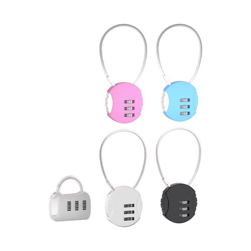Wire code lock padlock gym locker lock car basket helmet lock schoolbag luggage mini small lock