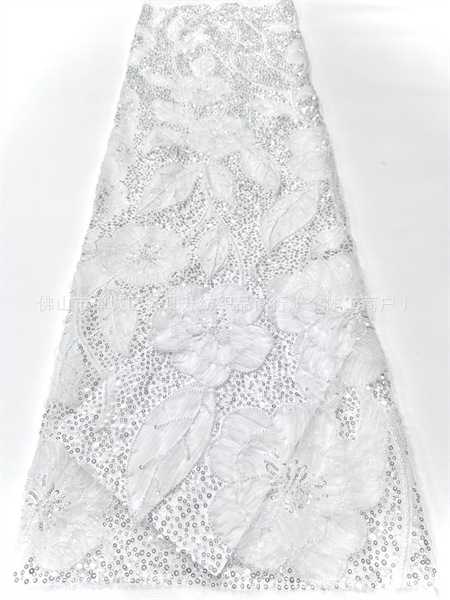 Francés Gaoding lujo ligero pequeño vestido de boda fresco cena vestido de moda tela de flores bordado image 7