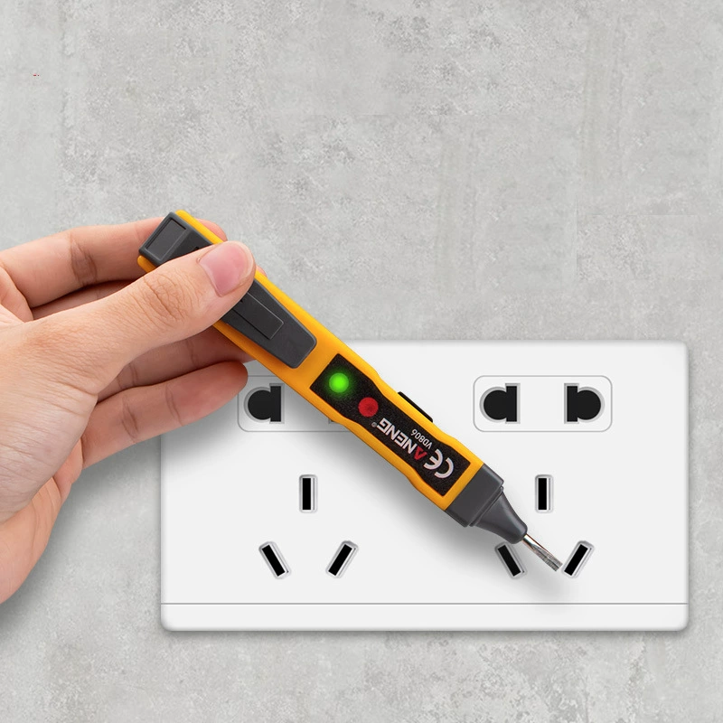 Тестовая ручка для проверки трансграничной звуковой и световой сигнализации, многофункциональная индукционная бесконтактная проверка обнаружения сломанного провода, проверка нулевого провода под напряжением, электрическая тестовая ручка