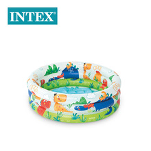 原装INTEX充气游泳池圆形戏水池婴幼儿浴盆充气底沙池球池57106