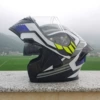 CH101 black background/blue and yellow/transparent presented head cover+anti -fog sticker
