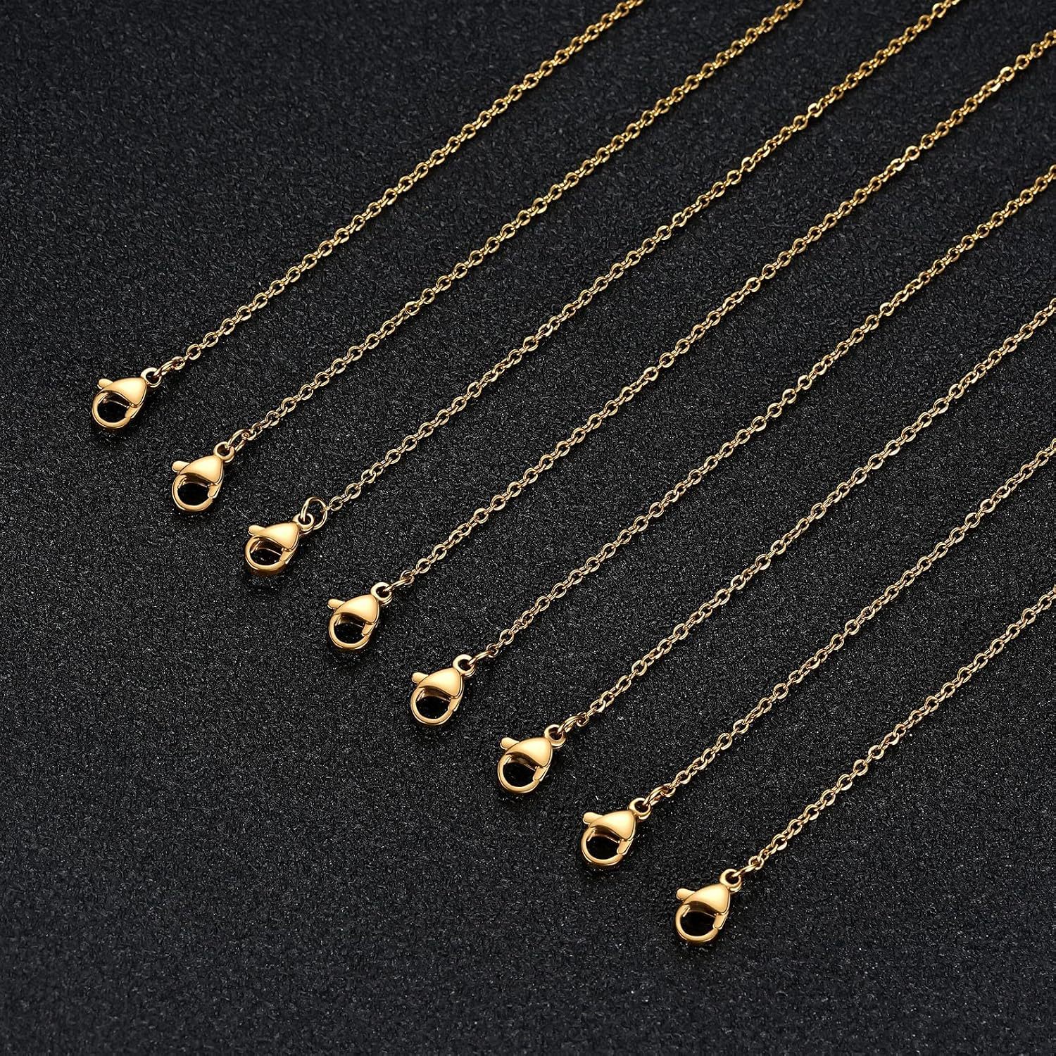 Stainless steel necklace O-chain flat cross pendant plain chain clavicle chain women's neck chain DIY titanium steel necklace fashion