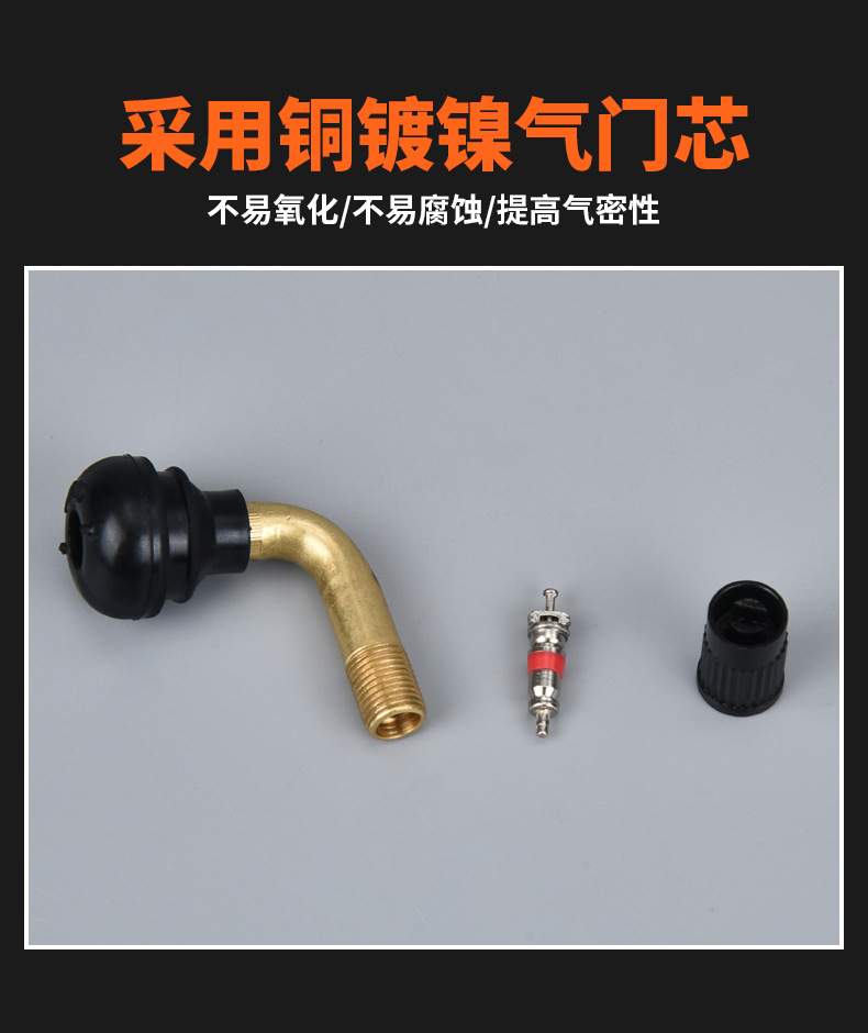 Tubeless Tire Valve Motorcycle Electric Bicycle Tire Valve Battery Car Rubber Valve Wheel Hub Core