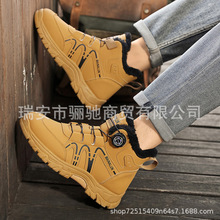 跨境4748大码男鞋高帮棉鞋男士冬季保暖加绒休闲板鞋外贸时尚