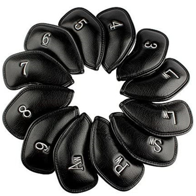 Factory Direct Golf leather golf iron head cover Club head cover protection from mutual impact
