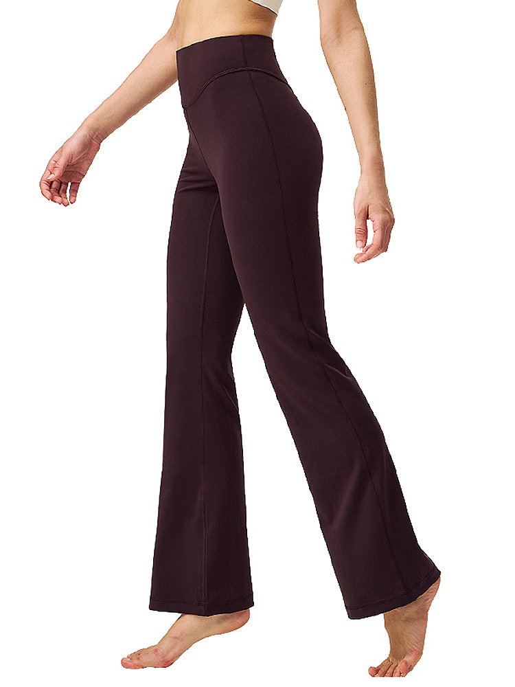 Pantalones de gimnasio para mujeres de cintura alta y caderas, 31.5 "lulu piernas anchas, pantalones deportivos desnudos. image 6