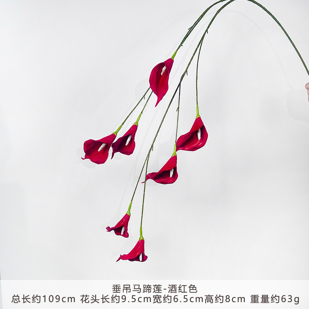 Kr - hanging calla lily - burgundy
