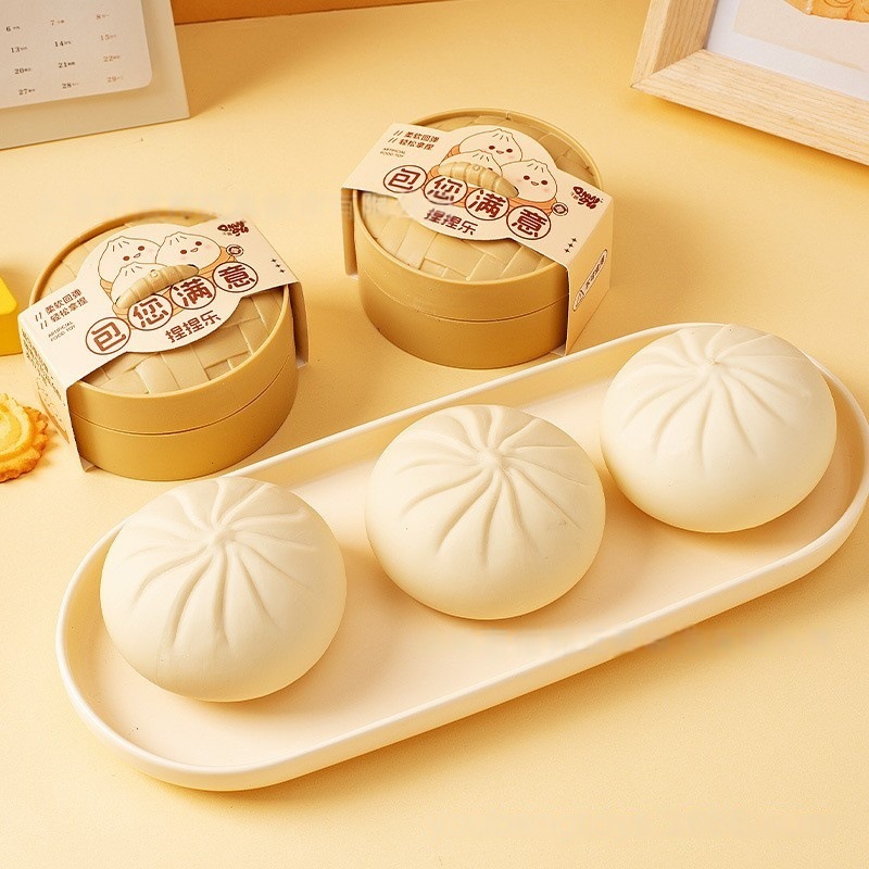 Creativo de descompresión de bolos de pan descompresión artefacto de bolos de pan grande pellizco simulación de música pellizco pequeño paquete de jaula de rebote lento tienda de venta caliente