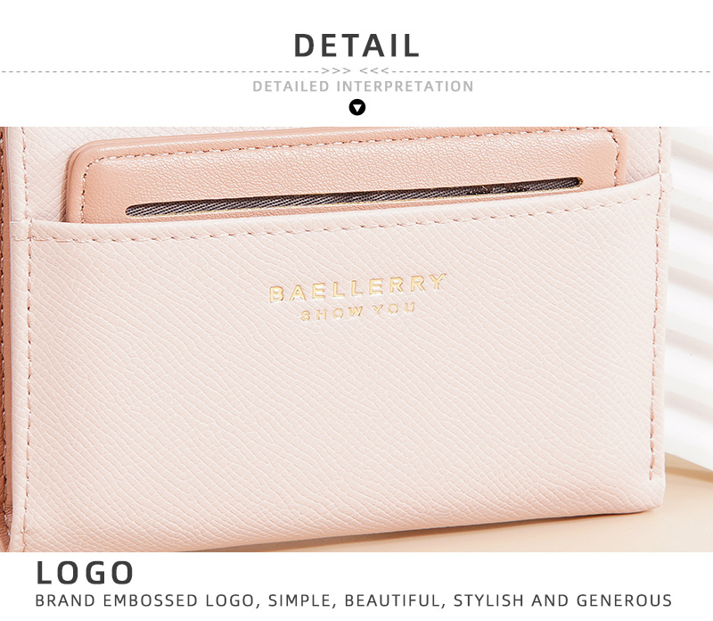 New Women's Short Wallet With Contrasting Colors Double Fold Zipper Zero Wallet Fashionable And Fresh Card Bag_voghion.com