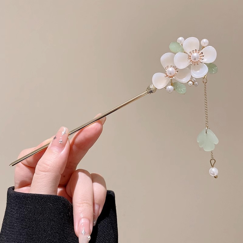 黑檀木新中式发簪女现代简约流苏发钗古风气质高级感盘发头饰|undefined