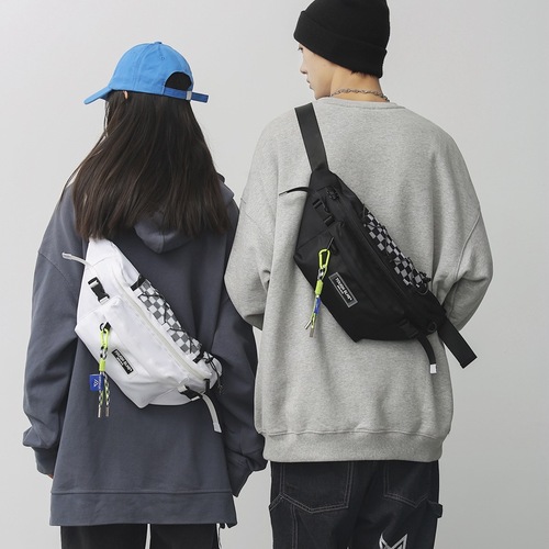 New trendy men's and women's chest bags, simple men's cross-body bags, Korean version ins casual shoulder bags, couple's waist bags, chest bags