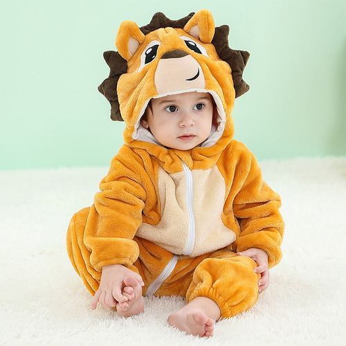 MICHELY flannel children's jumpsuit, baby ins style rompers, baby spring and autumn outing jumpsuit